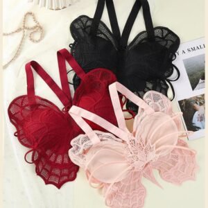 Butterfly Lace Bralette – Non-Padded See-Through Lingerie Top